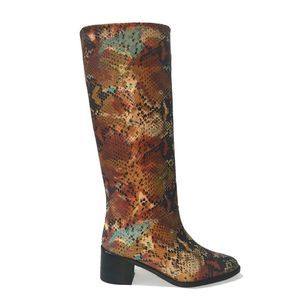 New Anthropologie x Atelier de Charlotte Jossstone Multicolor Tall Boots sz 39